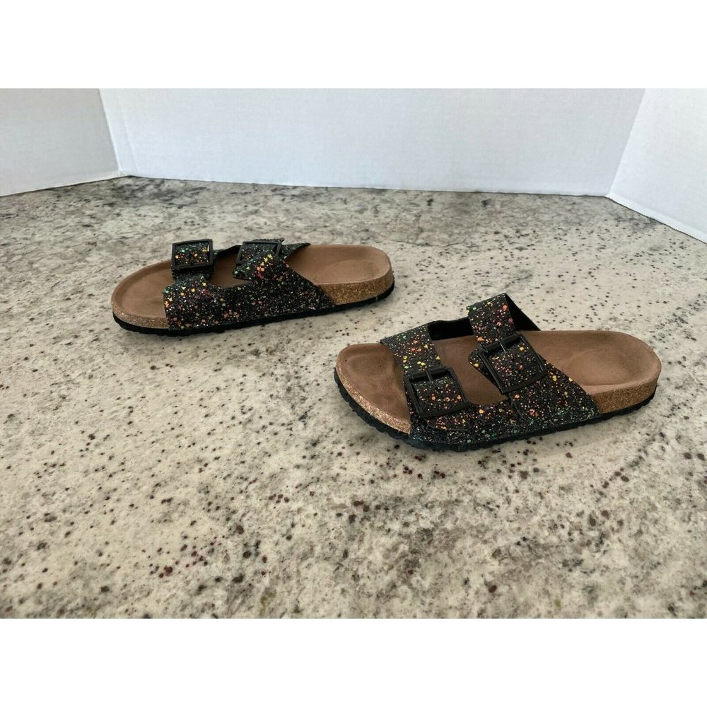 Madden Girl Please-G Sandals Dark Sparkle, Girl's 7 - Picture 2 of 6
